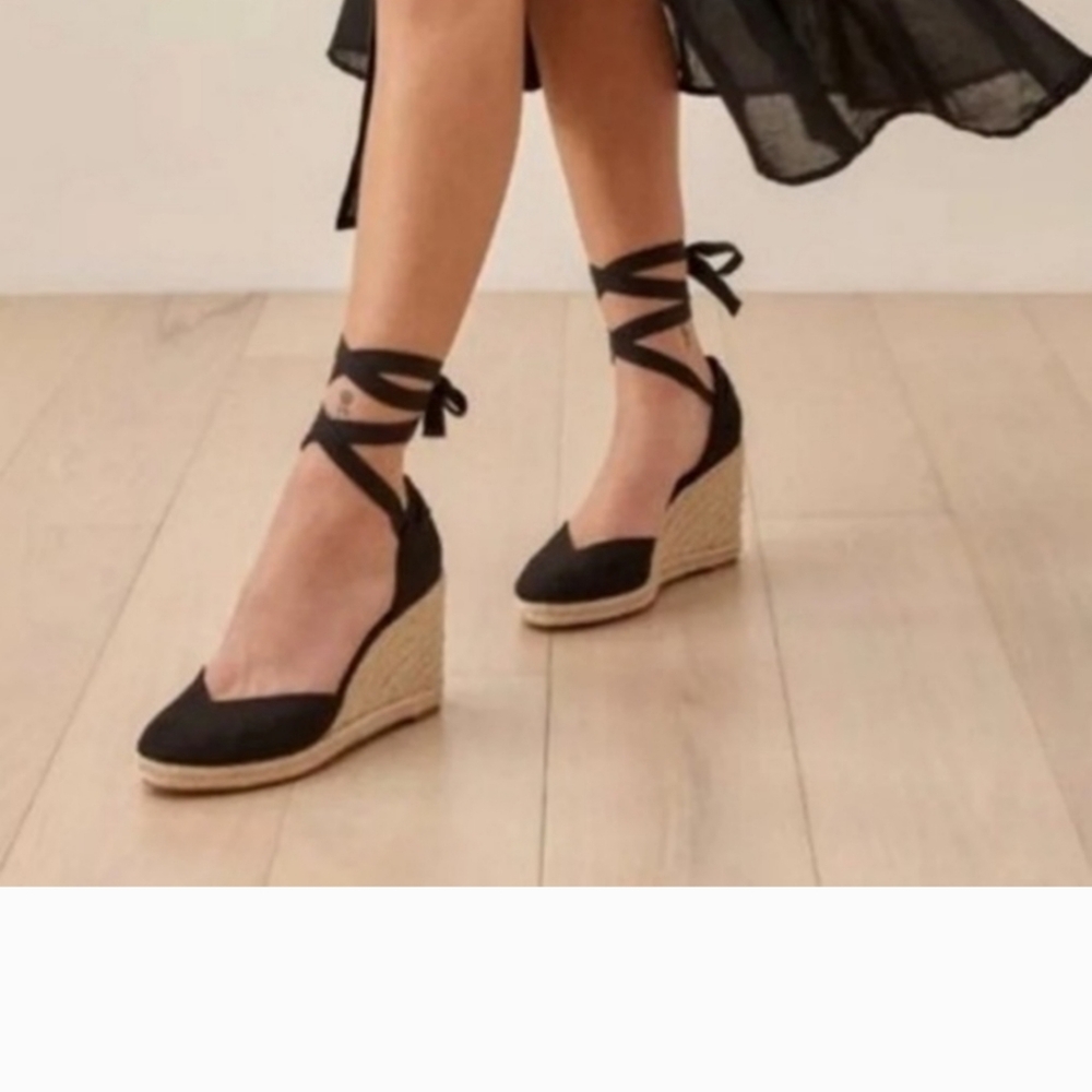 EUC Reformation Camilla Espadrille Wedge Heel Shoes Size 8.5 / 9